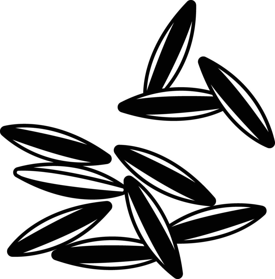 Cumin glyph and line vector illustration