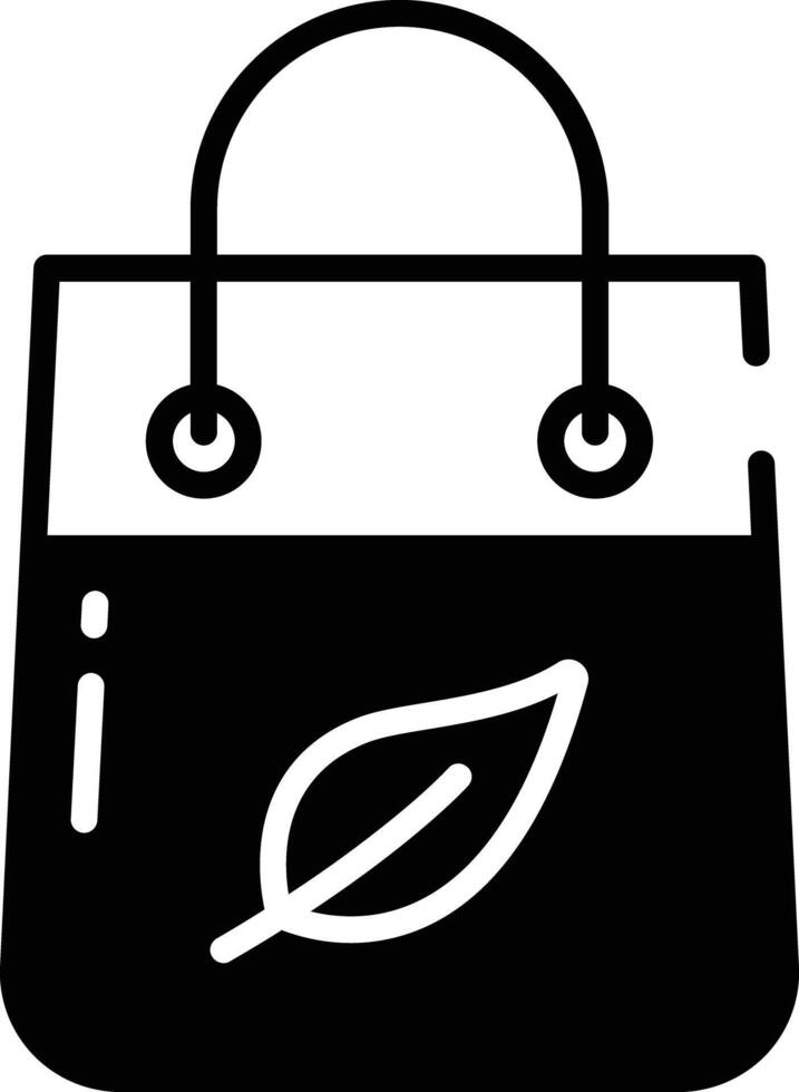 Bag glyph and line vector illustration