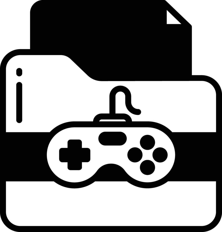 Folder glyph and line vector illustration