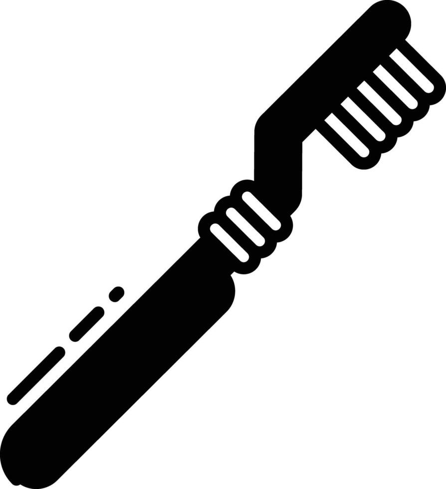 Toothbrush  glyph and line vector illustration