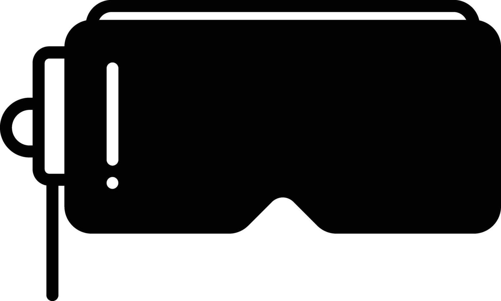 VR Glass glyph and line vector illustration