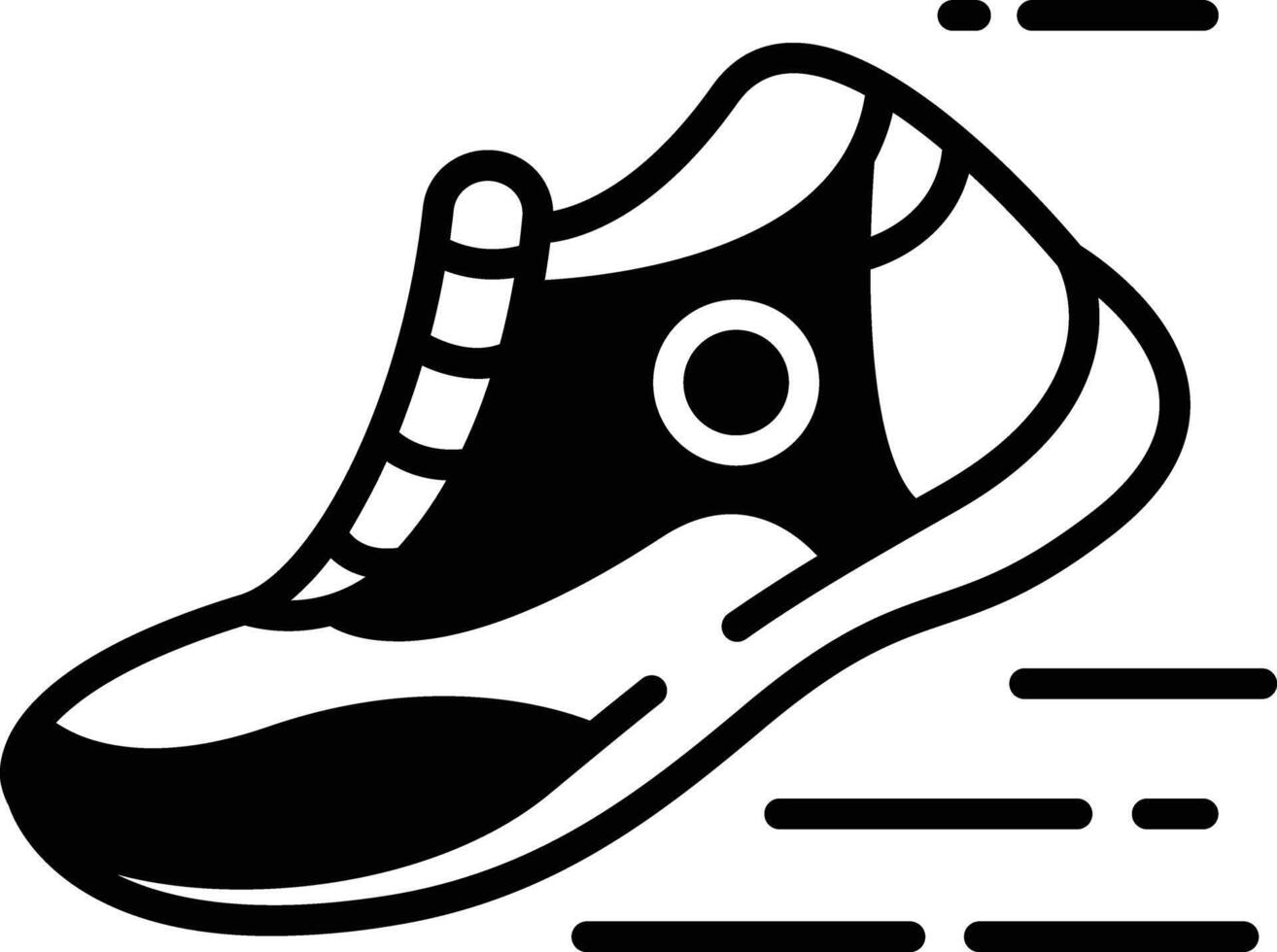 Sneakers glyph and line vector illustration