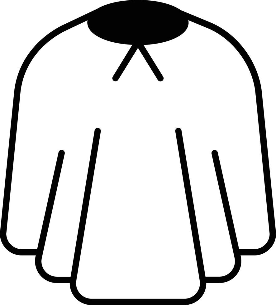 Cape glyph and line vector illustration