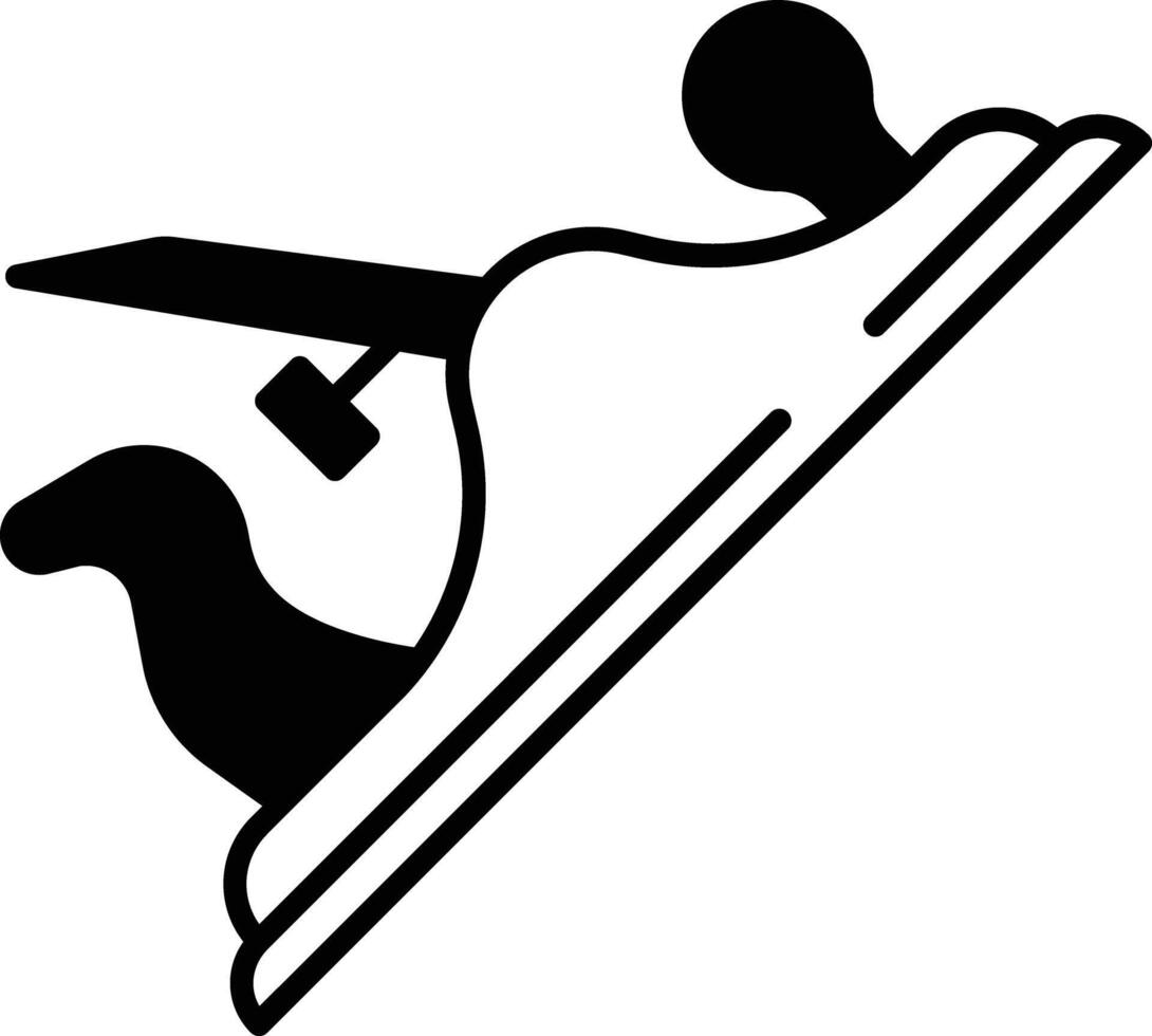 Planer glyph and line vector illustration