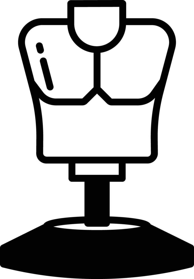 Mannequin glyph and line vector illustration