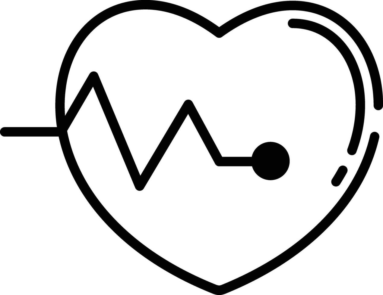 Heart wings glyph and line vector illustration