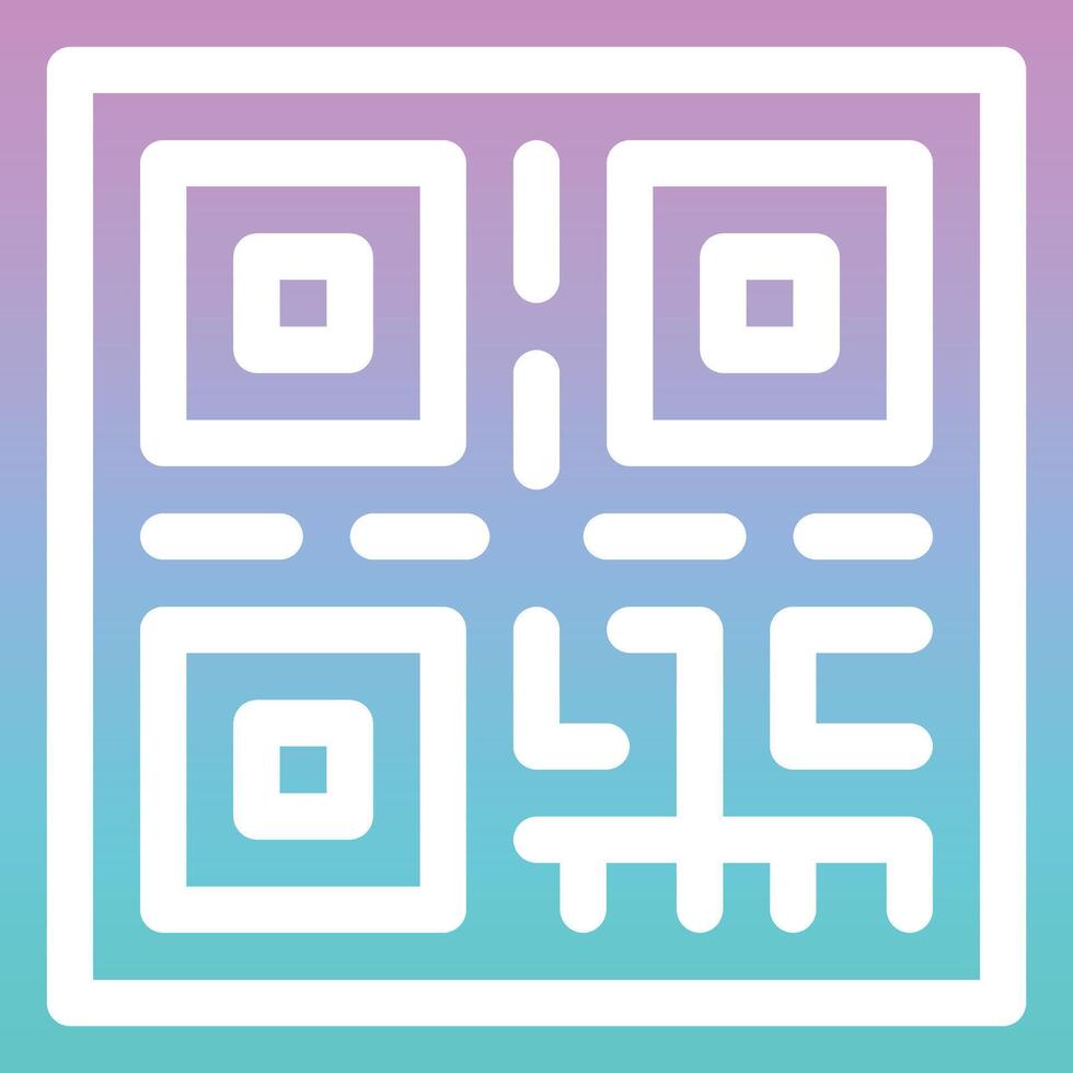 icono de vector de código qr