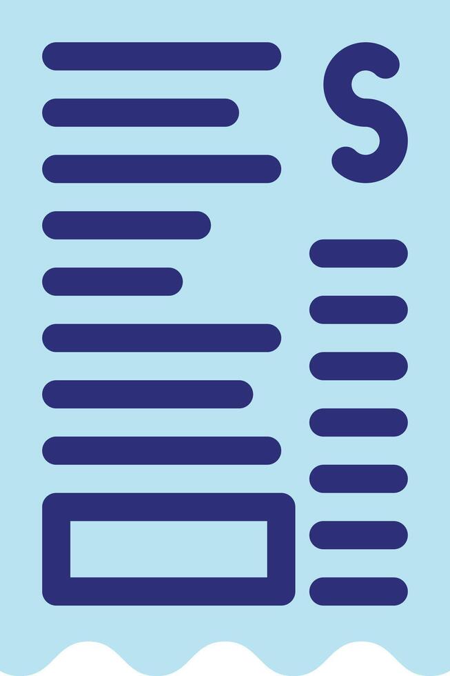 Receipt vector icon