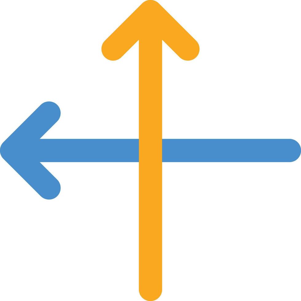 Cross Intersect Arrow vector icon