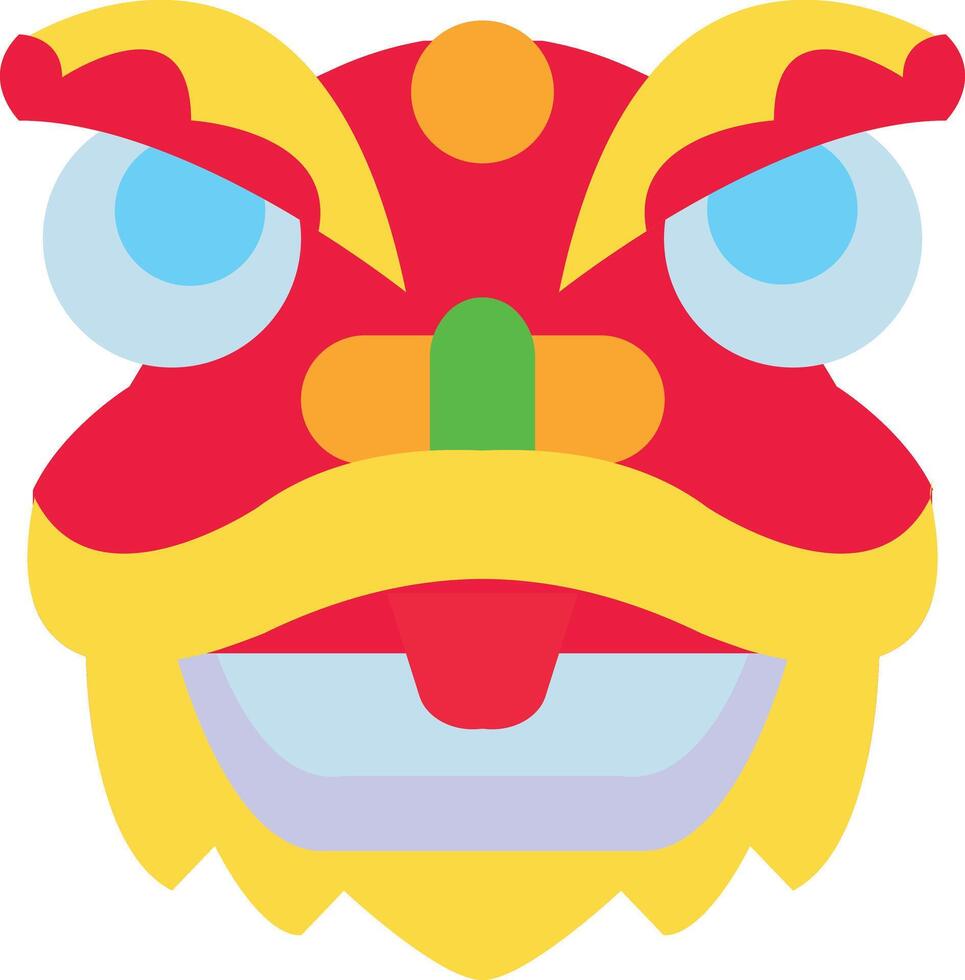 Lion dance vector icon