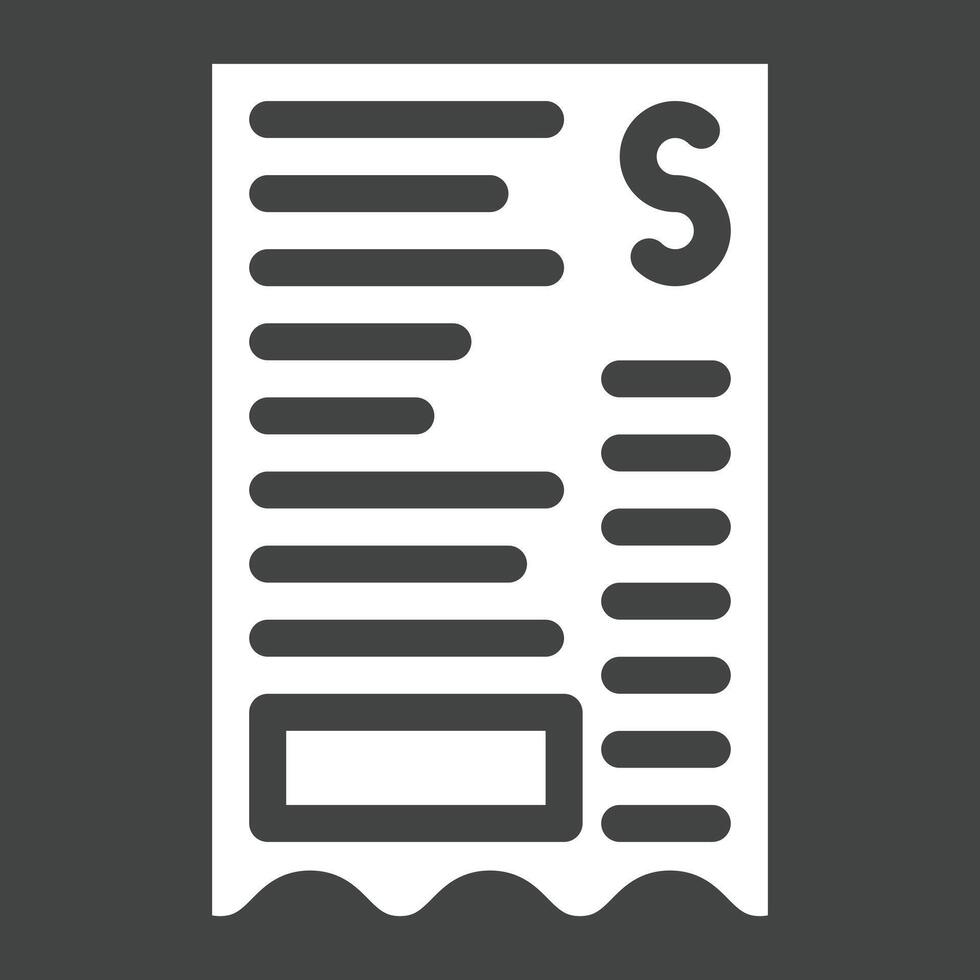 Receipt vector icon