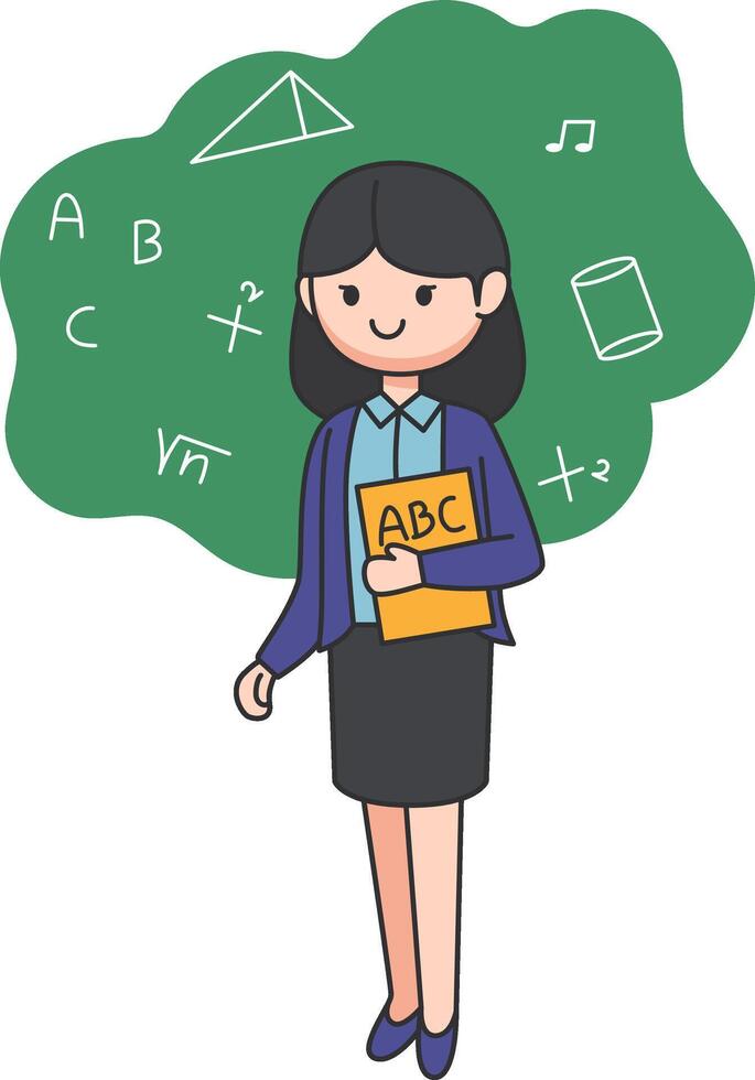 Illustration of a teacher vector