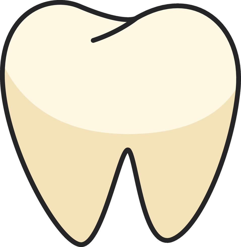 Tooth icon in flat style. vector