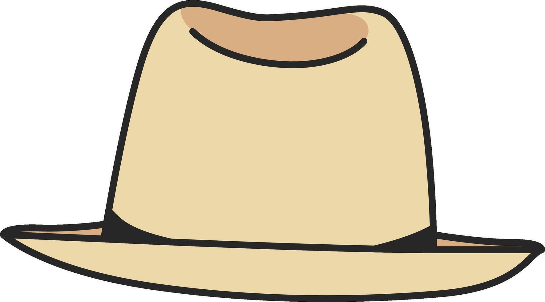 ilustración de un sombrero en un blanco antecedentes. vector ilustración.