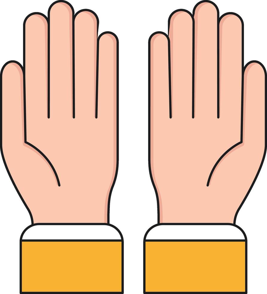 Hands icon. Flat illustration of hands vector icon for web design