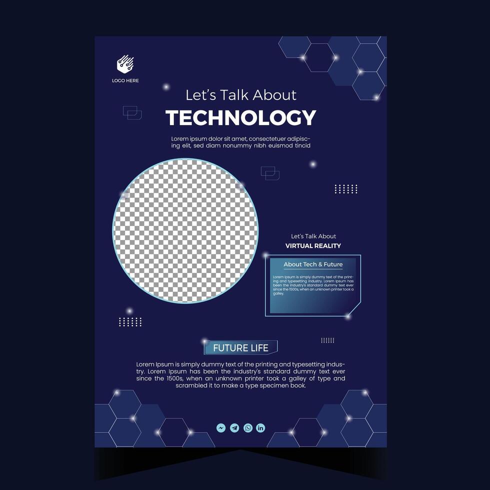 Modern Vector Technology Flyer Template