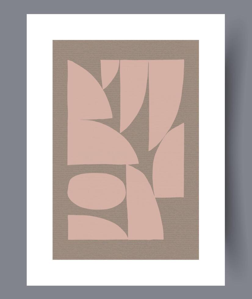 Scandinavian abstract vector print. Minimalistic abstract wall art background for print. Scandinavian vector style.