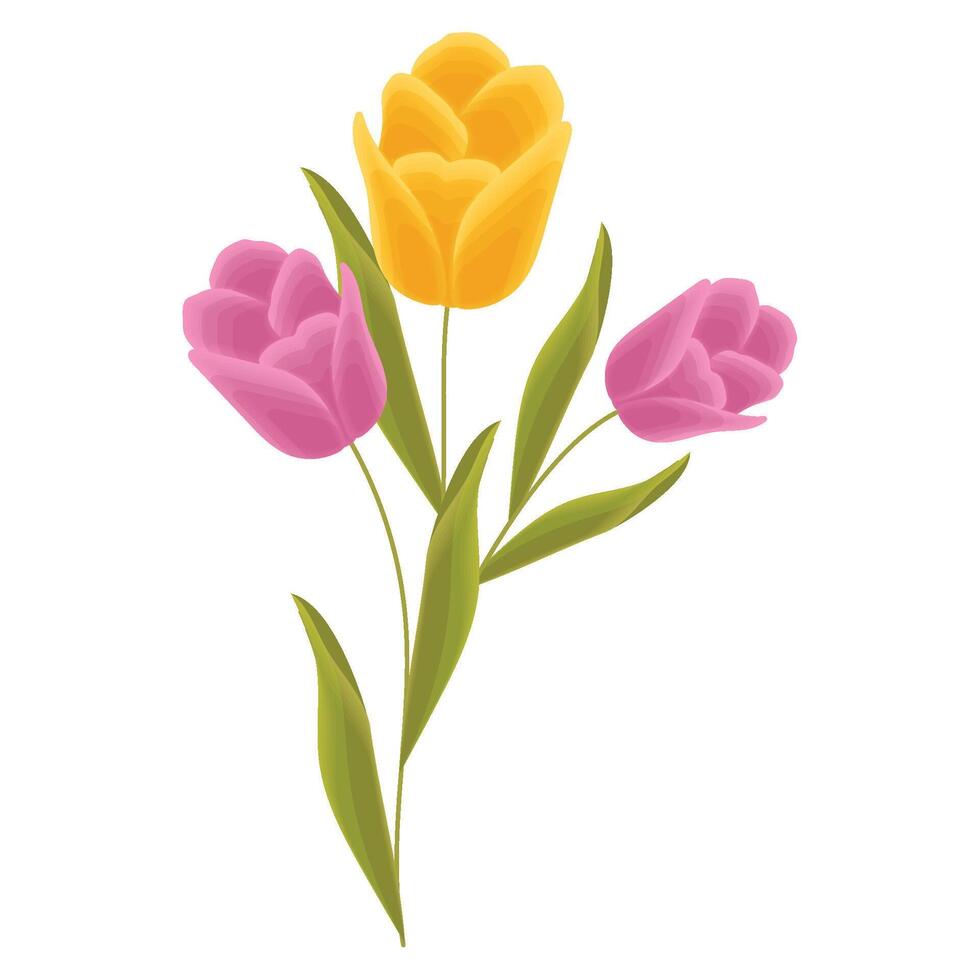 Colored sketch of a flower watercolor Vector