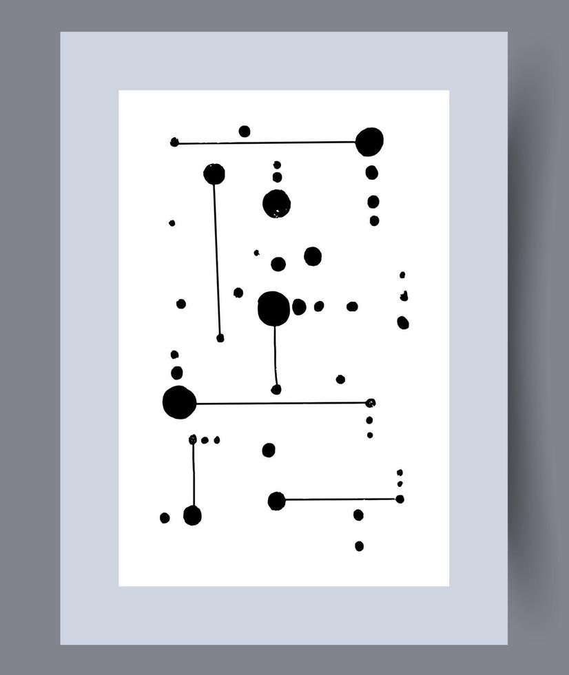 Scandinavian abstract vector print. Minimalistic abstract wall art background for print. Scandinavian vector style.