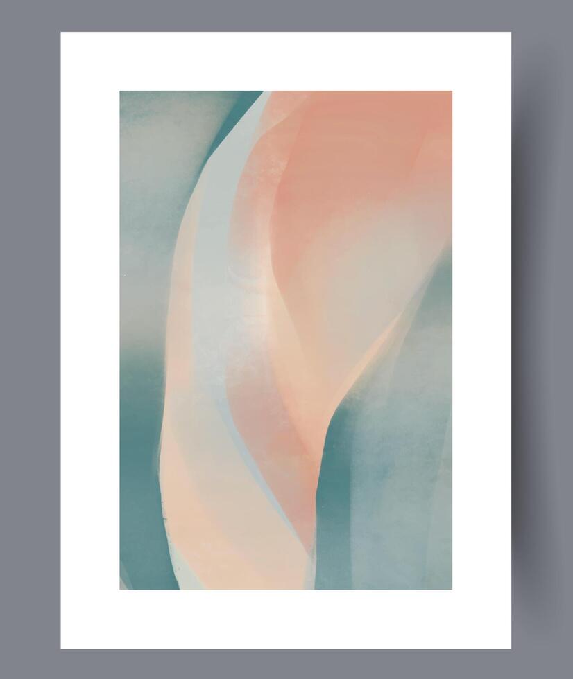 Scandinavian abstract vector print. Minimalistic abstract wall art background for print. Scandinavian vector style.