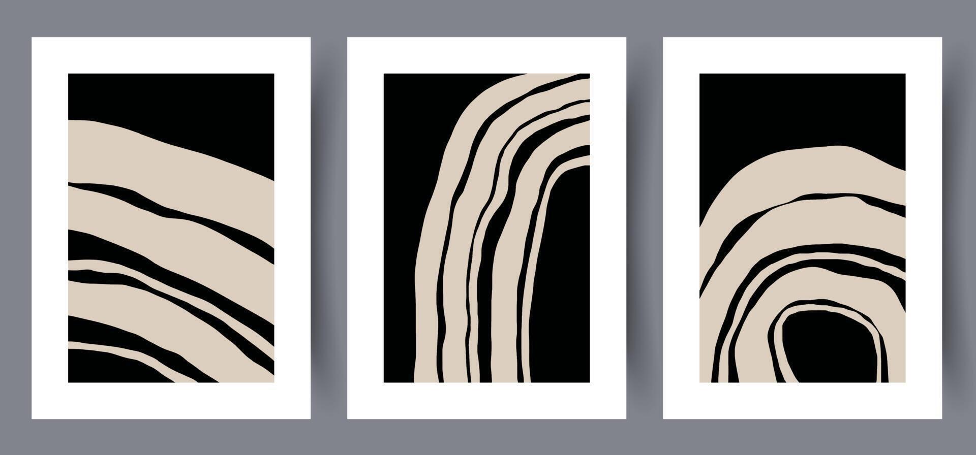 escandinavo resumen vector impresión colocar. minimalista resumen pared Arte antecedentes para impresión. escandinavo vector estilo.