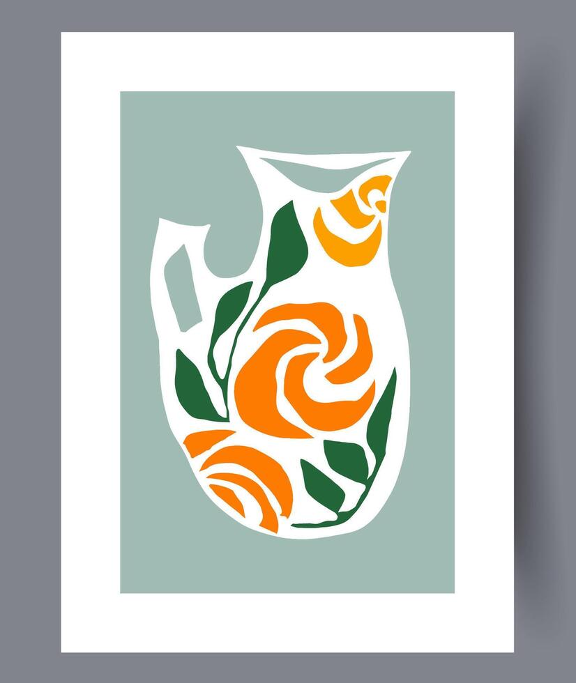 Scandinavian abstract vector print. Minimalistic abstract wall art background for print. Scandinavian vector style.