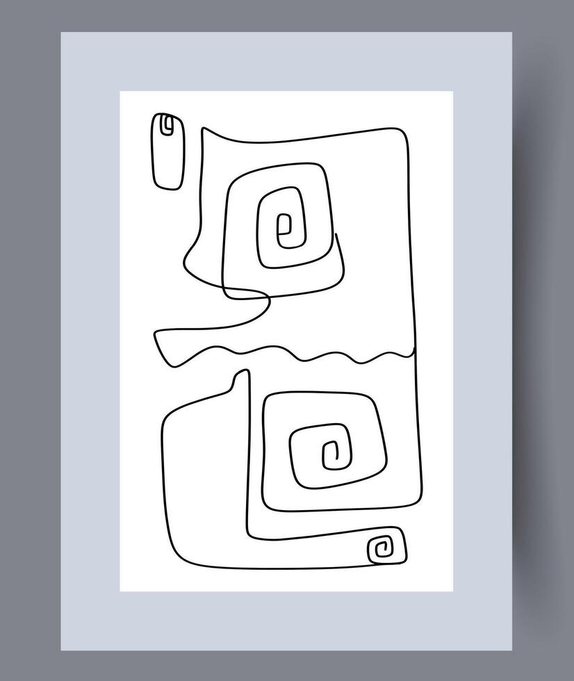 Scandinavian abstract vector print. Minimalistic abstract wall art background for print. Scandinavian vector style.