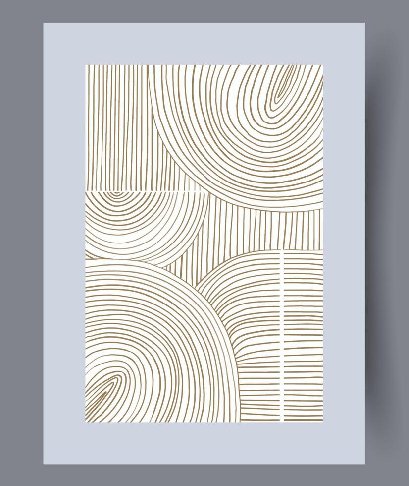 Scandinavian abstract vector print. Minimalistic abstract wall art background for print. Scandinavian vector style.