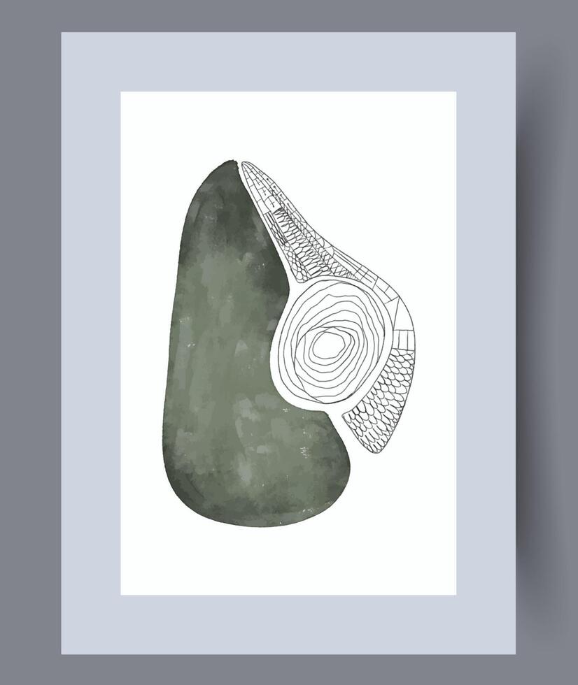 Scandinavian abstract vector print. Minimalistic abstract wall art background for print. Scandinavian vector style.