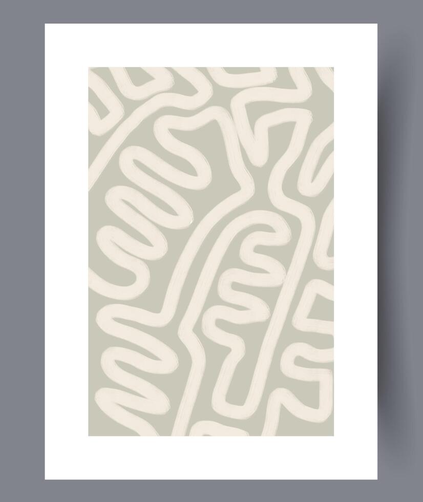 Scandinavian abstract vector print. Minimalistic abstract wall art background for print. Scandinavian vector style.