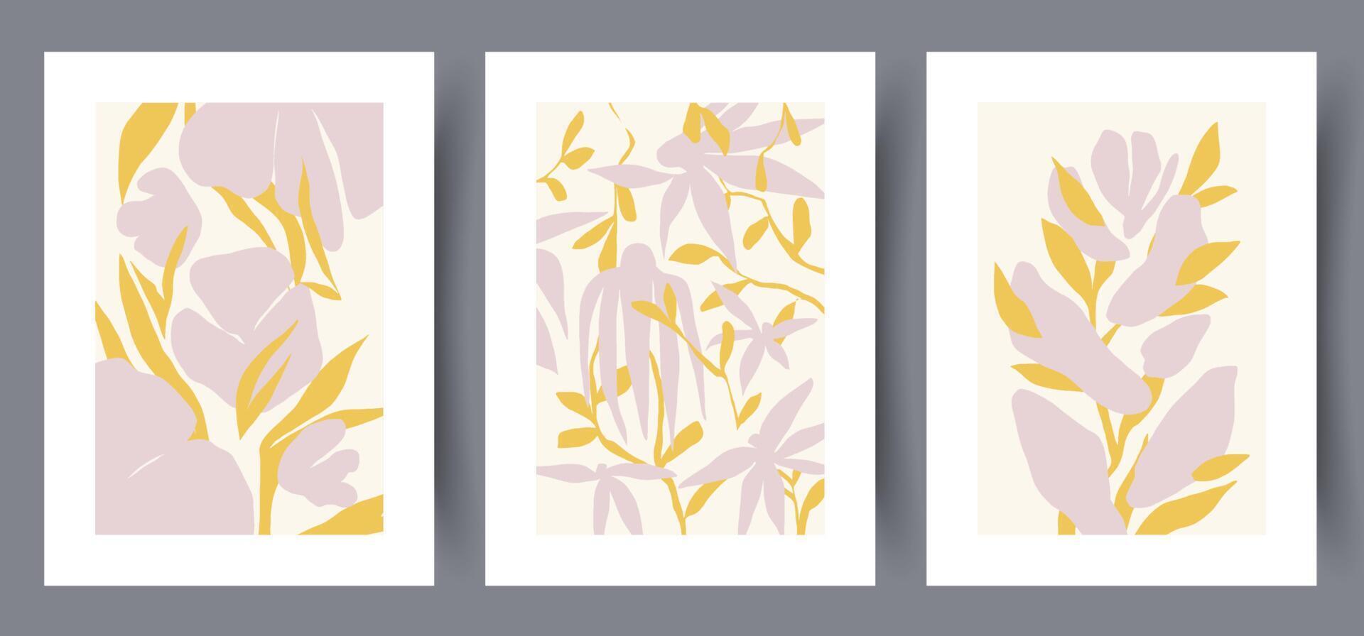 Scandinavian abstract vector print. Minimalistic abstract wall art background for print. Scandinavian vector style.