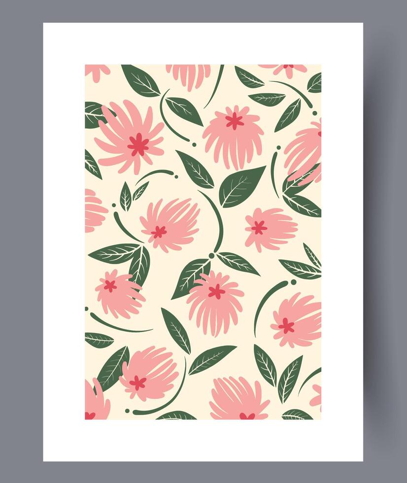 Scandinavian abstract vector print. Minimalistic abstract wall art background for print. Scandinavian vector style.