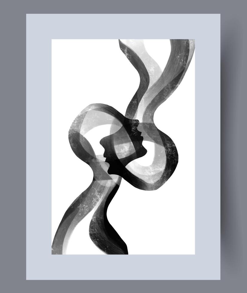 escandinavo resumen vector impresión. minimalista resumen pared Arte antecedentes para impresión. escandinavo vector estilo.