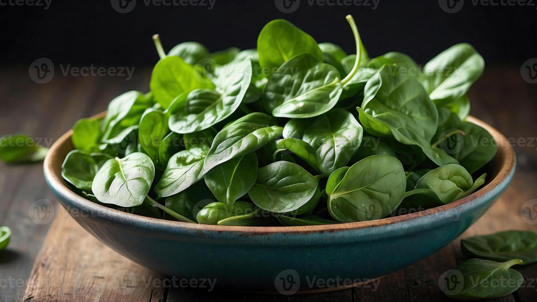 AI generated Raw Baby Spinach photo