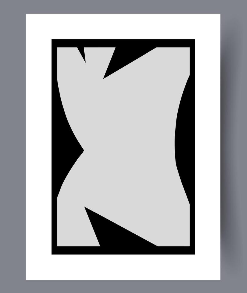 Scandinavian abstract vector print. Minimalistic abstract wall art background for print. Scandinavian vector style.