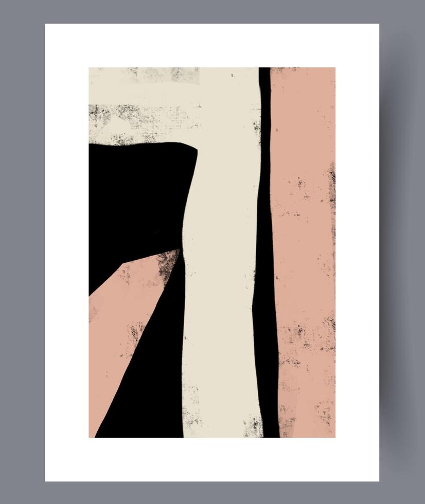 Scandinavian abstract vector print. Minimalistic abstract wall art background for print. Scandinavian vector style.