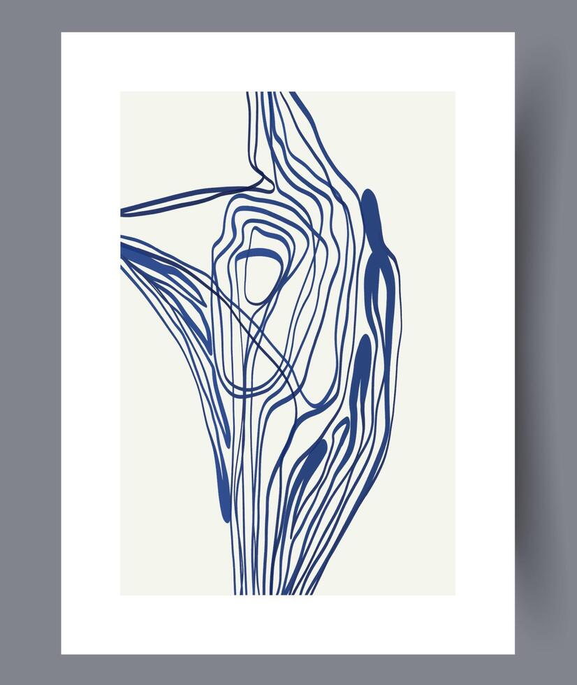 Scandinavian abstract vector print. Minimalistic abstract wall art background for print. Scandinavian vector style.