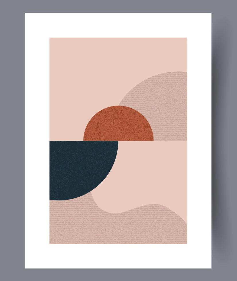 Scandinavian abstract vector print. Minimalistic abstract wall art background for print. Scandinavian vector style.