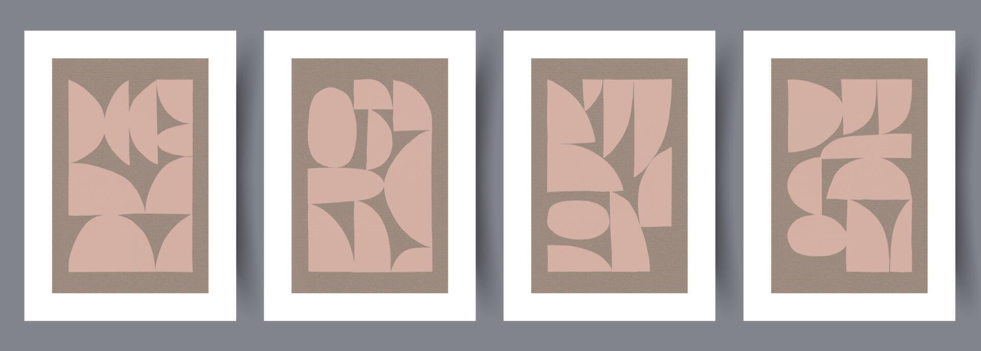 Scandinavian abstract vector print. Minimalistic abstract wall art background for print. Scandinavian vector style.