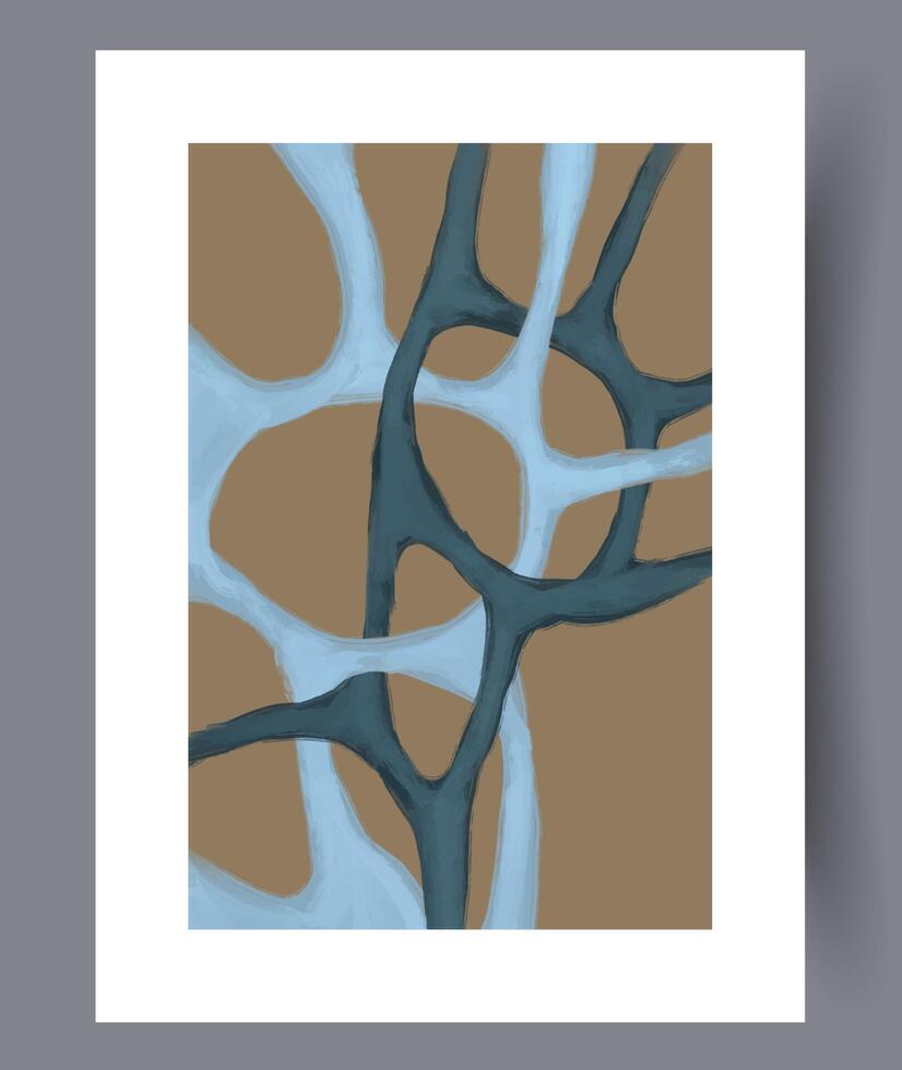 Scandinavian abstract vector print. Minimalistic abstract wall art background for print. Scandinavian vector style.