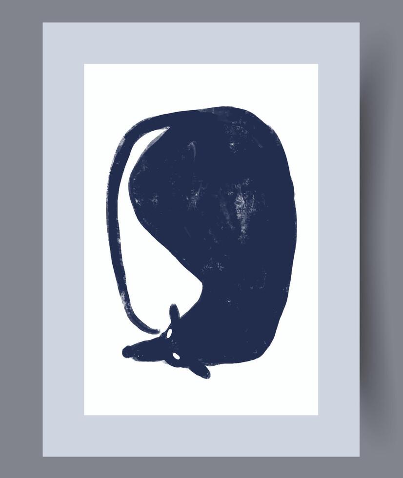 Scandinavian abstract vector print. Minimalistic abstract wall art background for print. Scandinavian vector style.