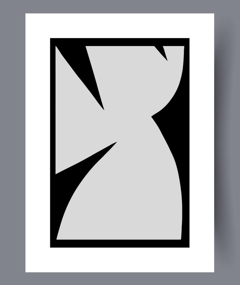 Scandinavian abstract vector print. Minimalistic abstract wall art background for print. Scandinavian vector style.
