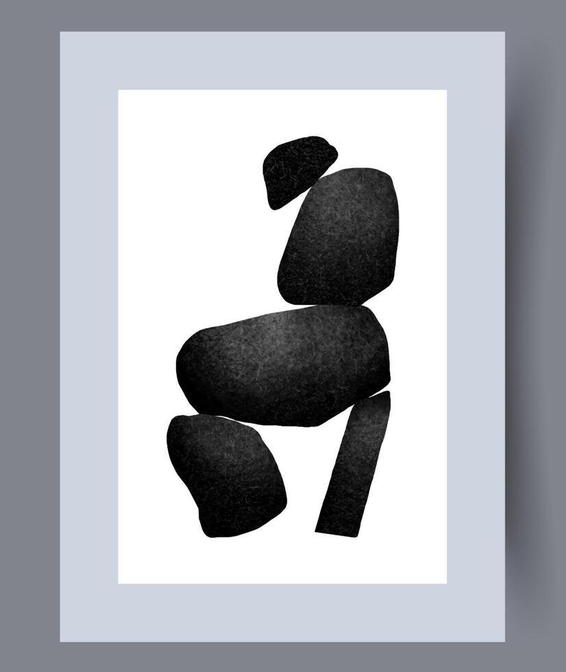 Scandinavian abstract vector print. Minimalistic abstract wall art background for print. Scandinavian vector style.