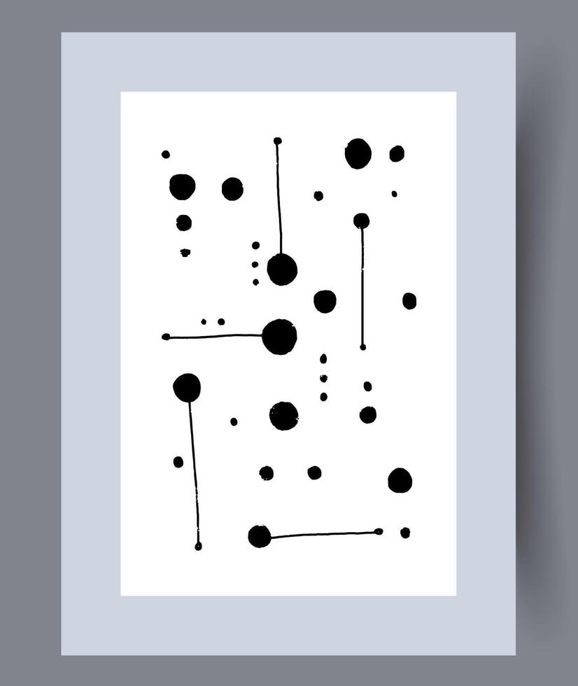 Scandinavian abstract vector print. Minimalistic abstract wall art background for print. Scandinavian vector style.