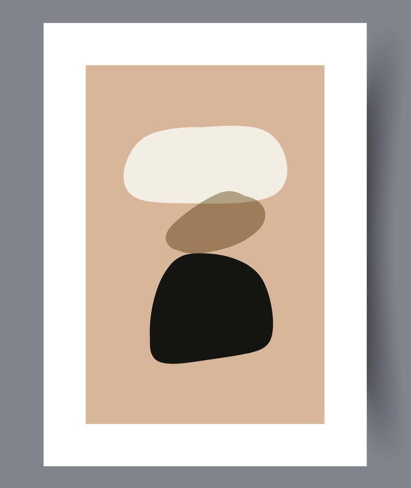 Scandinavian abstract vector print. Minimalistic abstract wall art background for print. Scandinavian vector style.