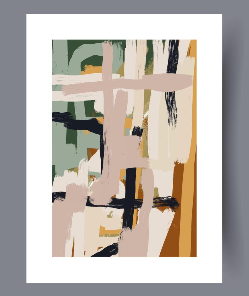 Scandinavian abstract vector print. Minimalistic abstract wall art background for print. Scandinavian vector style.