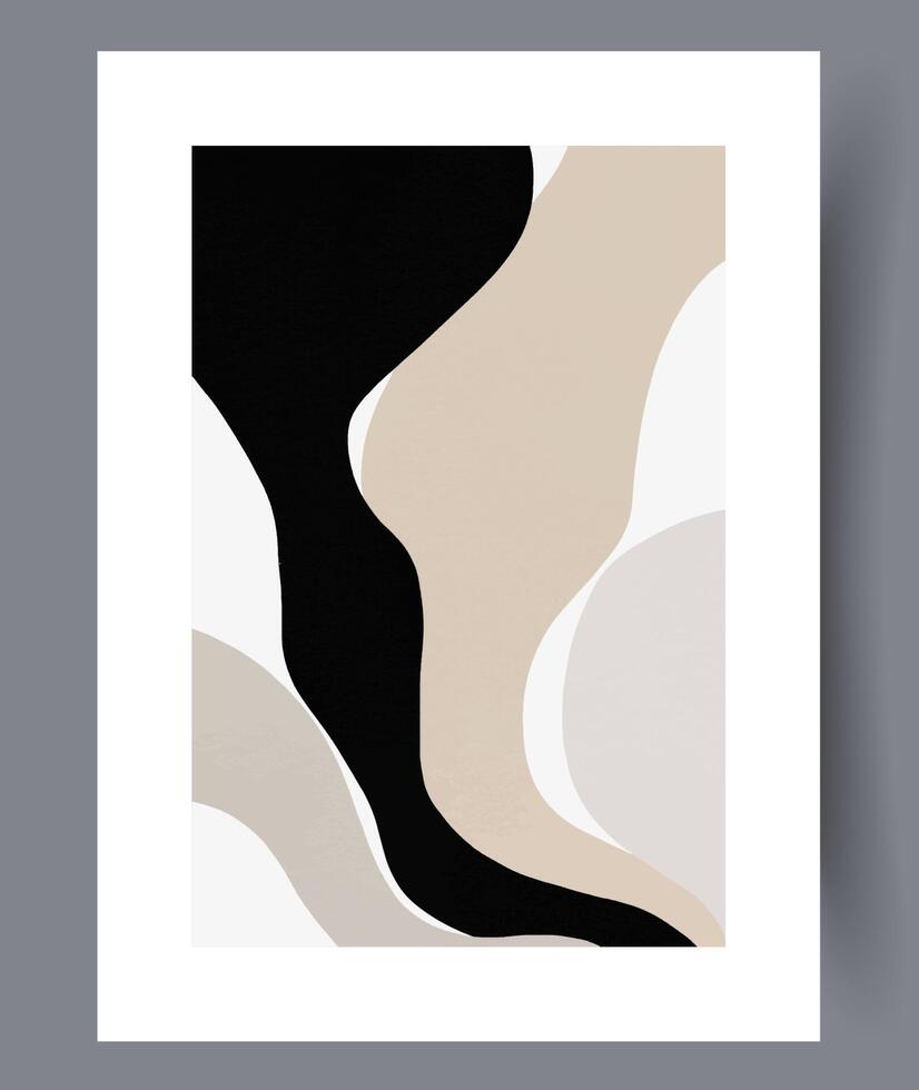 Scandinavian abstract vector print. Minimalistic abstract wall art background for print. Scandinavian vector style.