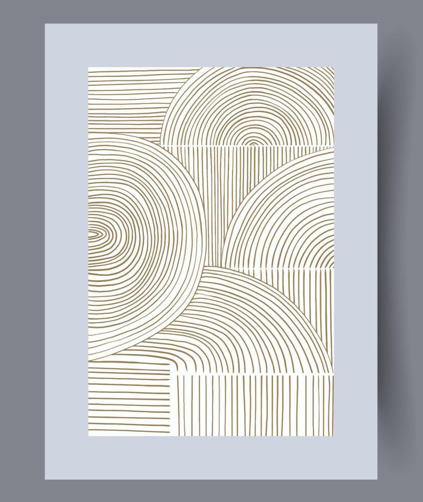 Scandinavian abstract vector print. Minimalistic abstract wall art background for print. Scandinavian vector style.