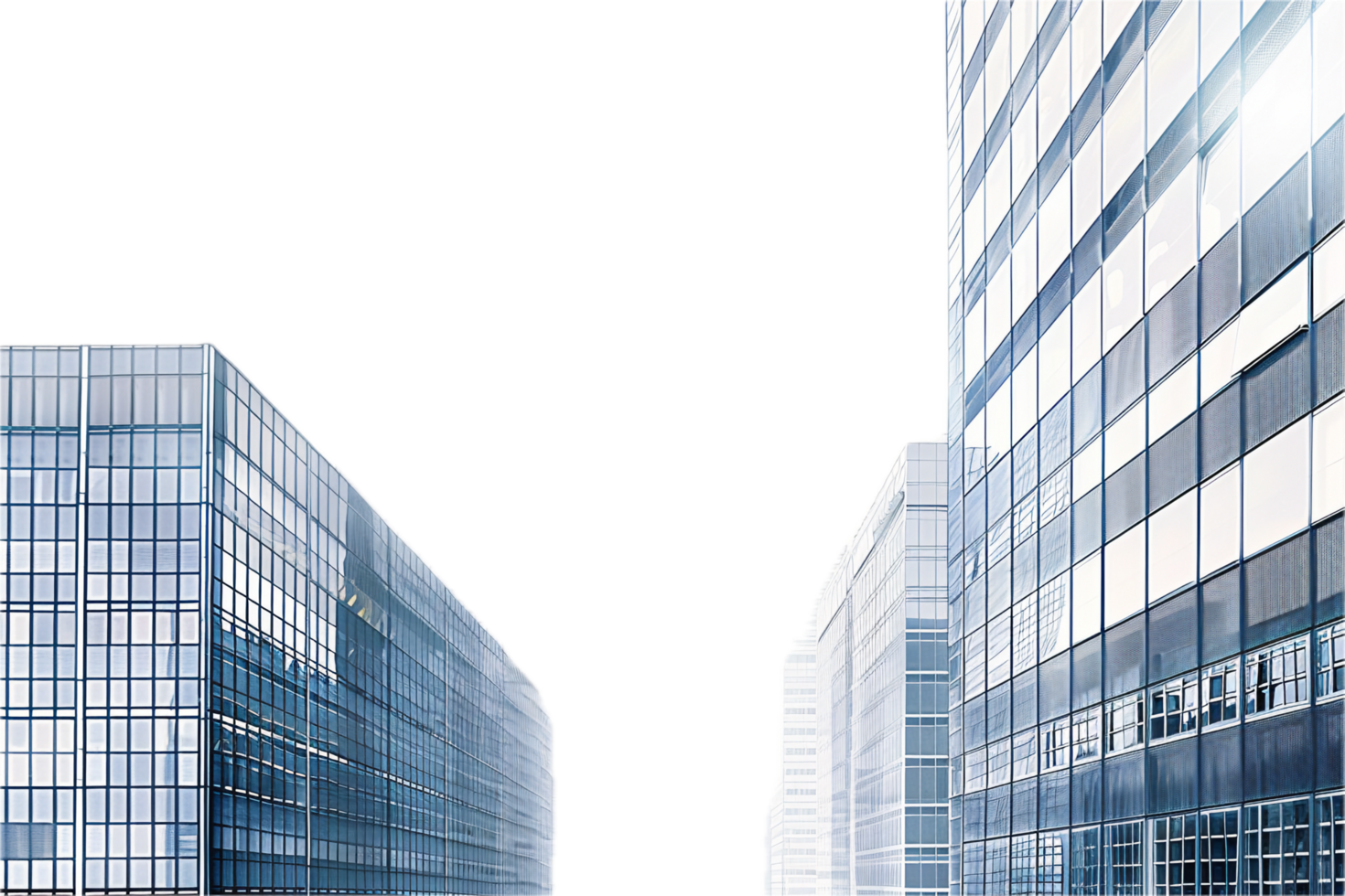 AI generated Modern Skyscrapers Soaring into Sky png