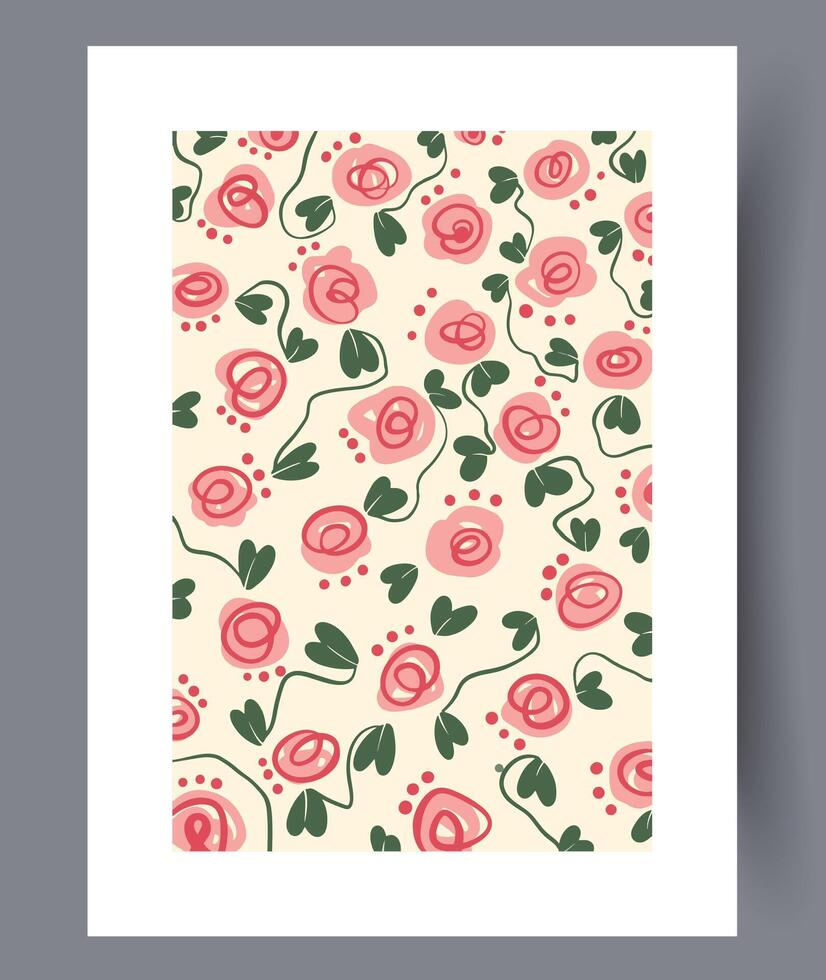 Scandinavian abstract vector print. Minimalistic abstract wall art background for print. Scandinavian vector style.